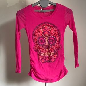 no brand, skull embossed top